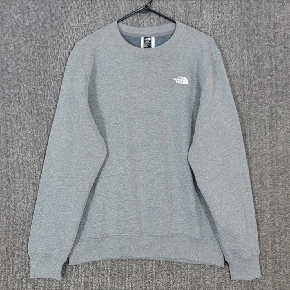 The North Face Sweatshirt Mens M Gray Fleece Crewneck Circular Design Pullover